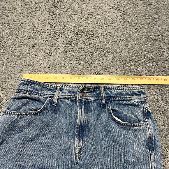 7 for All Mankind Jeans Womens 29 Modern Dojo Trousers Baggy Flare Leg Blue ** - Picture 9 of 12